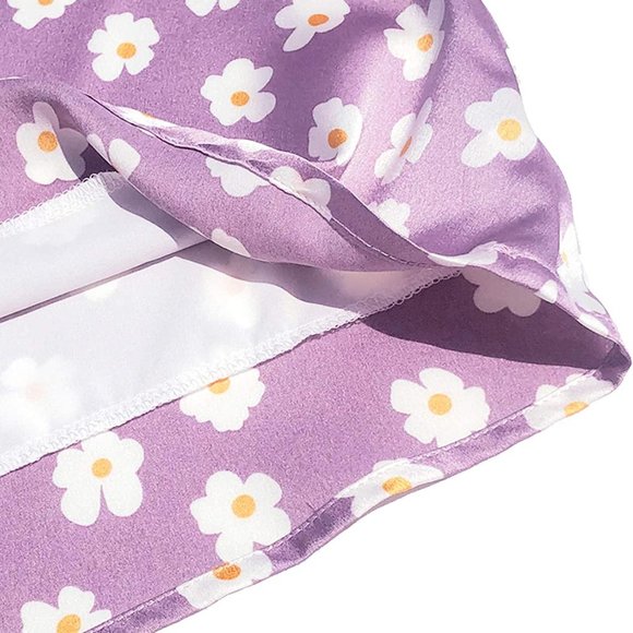 NEW SILKY RETRO FLORAL MINI SKIRT - Picture 4 of 8